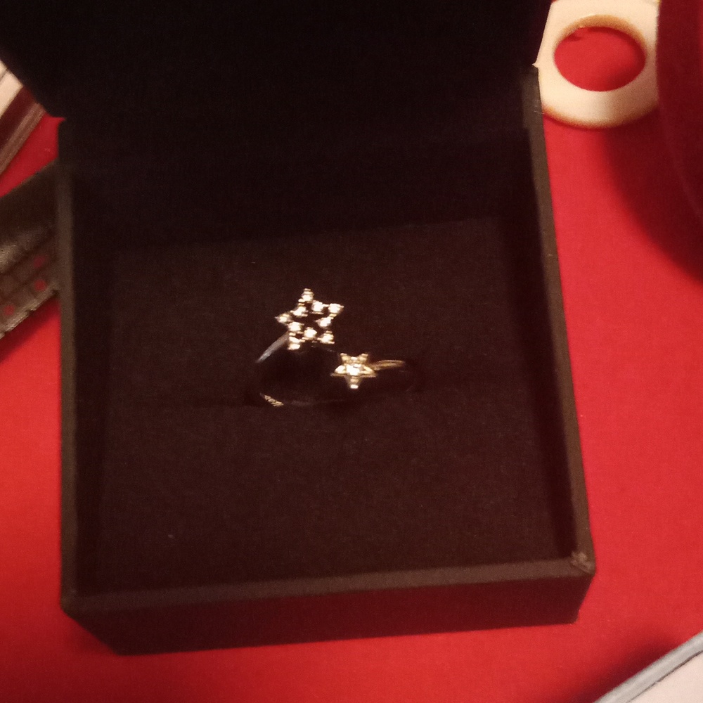 Beautiful Double Star Solid 925 Sterling Silver S… - image 6